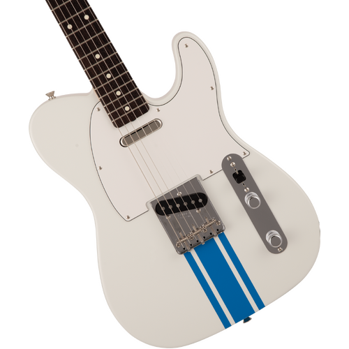 2023 COLLECTION MADE IN JAPAN TRADITIONAL '60S TELECASTER® OLYMPIC WHITE WITH BLUE COMPETITION STRIPE